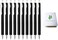 ACEPORTE ZEBRA SARASA NANO 03mm Gel Ballpoint Pen 10 Pack Black with Sticky Notes Value Set JJH72BK