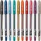 linc Shine Glitter Gel Pen 10 CT Assorted 10mm Medium Tip Size Contoured Grip Broad for Thick Vibrant Lines Stocking Stuffer