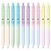 UIXJODO Gel Pens 10 Pcs Black Ink Pens for Women 07mm Medium Point Smooth Writing Pens with Silicone Grip HighEnd Series Metal Clip Retractable Pens for Journaling Note Taking 10 Pcs Pastel