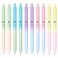 UIXJODO Gel Pens 10 Pcs Black Ink Pens for Women 07mm Medium Point Smooth Writing Pens with Silicone Grip HighEnd Series Metal Clip Retractable Pens for Journaling Note Taking 10 Pcs Pastel