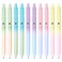 UIXJODO Gel Pens 10 Pcs Black Ink Pens for Women 07mm Medium Point Smooth Writing Pens with Silicone Grip HighEnd Series Metal Clip Retractable Pens for Journaling Note Taking 10 Pcs Pastel