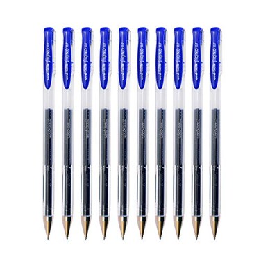 Uni-Ball Uniball Signo UM100 Gel Ink Pen 05 mm 10 Pcs Blue