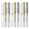 Uni-Ball UniBall Signo UM153 Broad Point Gel Impact Pen 10mm WhiteGoldSilver 3 pens eachTotal 9 pens Japan Import