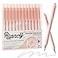 RIANCY Premium Pink Gel Pens Smooth Writing Quick Dry Set of 12 Ideal for Journaling NoteTaking Art Supplies