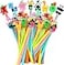 SANNIX 20 Pieces Cartoon Cute Gel Ink RollerBall Pens Bulk Assorted Styles Novelty Writing Pen for Kids Gift School Office Home Supplies Present