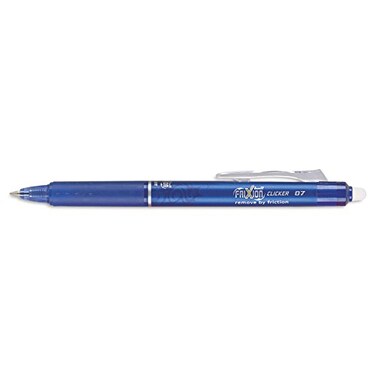 PILOT Pen 31451 FriXion Clicker Erasable Refillable Retractable Gel Ink Pens Fine Point Blue Ink 12Pack