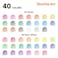 Shuttle Art 80 Pack Glitter Gel Pens 40 Colors Glitter Gel Pens Set with 40 Refills for Adults Coloring Books Drawing Crafts Scrapbooking Journaling