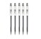 Pilot HiTecC 03 Gel Ink Pen Micro Fine Point 03mm Black Ink LH20C3 Value Set of 5