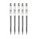 Pilot HiTecC 03 Gel Ink Pen Micro Fine Point 03mm Black Ink LH20C3 Value Set of 5