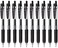 Zebra Technologies Zebra Sarasa Clip 10 Retractable Gel Ink Pen Rubber Grip 10mm Black Ink Value Set of 10