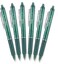 PILOT FriXion Clicker Retractable Erasable Gel Pens Fine Point 6 Pack Green
