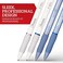 Sharpie SGel Gel Pens Medium Point 07mm Frost Blue White Pearl Barrels Black Blue Ink 4 Count