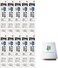 Sarasa Zebra 05mm Blue Black Ink 10 Refills RJF5FB High Speed Dry Ink Technology with Original Sticky Notes
