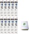 Sarasa Zebra 05mm Blue Black Ink 10 Refills RJF5FB High Speed Dry Ink Technology with Original Sticky Notes