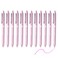 Writon Retractable Gel Pens Comfort Barrel 07mm Fine Point Light Purple Barrel Fuchsia Ink 12 Pack