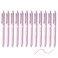 Writon Retractable Gel Pens Comfort Barrel 07mm Fine Point Light Purple Barrel Fuchsia Ink 12 Pack