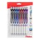 Pentel EnerGel Pearl Retractable Liquid Gel Pen Needle Tip 07mm Medium Line Assorted Ink 8Pk BLN77WBP8M