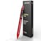 Everyman Crimson Grafton Full Click Refillable 07mm Gel Ink Pen Sleek Anodized Aluminum EDC Pen with Deep Grooved Grip Smooth Writing Pocket Pen for Office Travel Gifting Daily Use