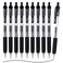 EYEYE G103 Black Gel Pens 07mm 10 Pack Retractable Medium Point Ballpoint Pen Quick Drying Pen Fine Point Smooth Writing Pens for Office School Supplies