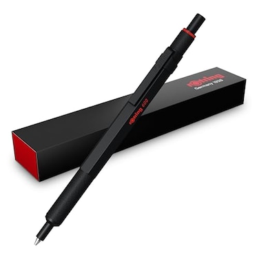 rOtring 600 Gel Pen Black Metal Body Pen Black Ink 055mm NonSlip Knurled Grip Hexagonal Barrel Refillable 1 Count Smooth Writing Stationary Desk Essentials