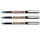 Uni-Ball uniball On Point Stay Gold Eye Broad Rollerball Handwriting Pens 3 Pack in Blue Ink