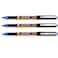Uni-Ball uniball On Point Stay Gold Eye Broad Rollerball Handwriting Pens 3 Pack in Blue Ink