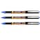 Uni-Ball uniball On Point Stay Gold Eye Broad Rollerball Handwriting Pens 3 Pack in Blue Ink