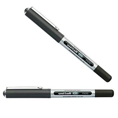 Uni-Ball uniball Eye Micro UB150 Rollerball Pen Black Pack of 2