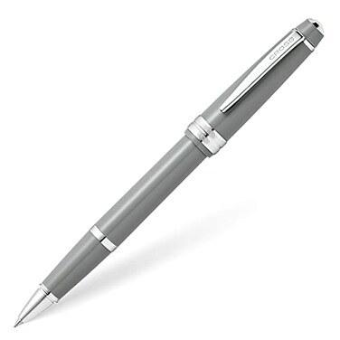 Cross Bailey Light Refillable Rollerball Pen Presented in a Everyday Gift Box Medium Point Black Ink Polished Gray