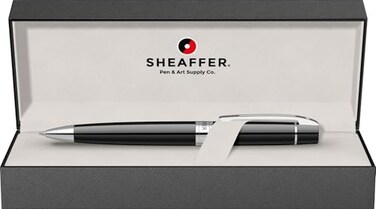 Sheaffer 300 Glossy Black Ballpoint Pen with ChromePlated Trim