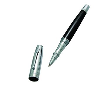 Monteverde USA Invincia Rollerball Pen 18 Karat Plated Rose Gold with Carbon Fiber Refillable with Standard Rollerball Refills Premium Writing Instrument