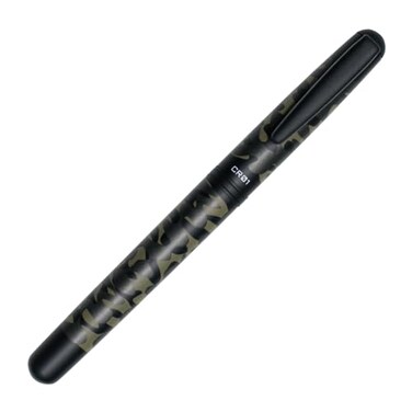 &sbquo;&ordf;&fnof;&frac14;&fnof;&circ; OHTO CR01 Ceramic Rollerball Pen 05mm Fine Point Thick Aluminum Barrel with Brass Components Camouflage Khaki Refillable WaterBased Black Ink CR0105CKK
