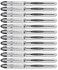 Uni-Ball UniBall Vision Elite Stick Roller Ball Pens 08mm Black Ink 12 Pens