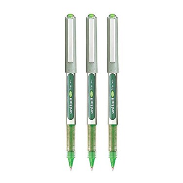 Uni-Ball uniball Eye UB157 07mm Roller Ball Pen Light Green Ink Pack of 3