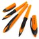 AIR Micro UniBall 05mm Fine Rollerball Blue Ink Orange Barrel 6 Pack