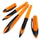 AIR Micro UniBall 05mm Fine Rollerball Blue Ink Orange Barrel 6 Pack