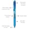 Pentel EnerGelX Retractable Liquid Gel Pen 05mm Needle Tip Fine Line Sky Blue Ink Box of 12 BLN105S