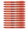 Pentel EnerGelX Retractable Liquid Gel Pen 07mm Metal Tip Orange Ink Box of 12 BL107F