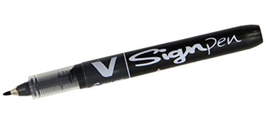 Pilot rollerball V Sign Pen Liquid Ink 20 mm Tip Black Box of 12