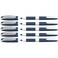 Schneider One Change Rollerball Pen Refillable 06 mm UltraSmooth Tip BlueWhite Barrel Black Ink Box of 5 Pens 183701