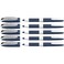 Schneider One Change Rollerball Pen Refillable 06 mm UltraSmooth Tip BlueWhite Barrel Black Ink Box of 5 Pens 183701
