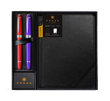 Cross Dotted Journal Gift Set with Two Bailey Light Rollerball Pens