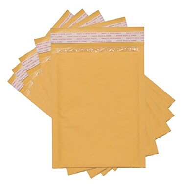 SALES4LESS Kraft Bubble Mailers SelfSeal Waterproof Cushioned Padded Envelopes for Shipping 105 x 16 in 10 Pack Gold