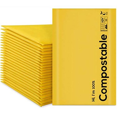 KTOB 85x12 100 Biodegradable Bubble Mailers25 Count 2 Compostable Padded Packaging Wrap Envelopes Pouches Eco Friendly Self Seal Bags