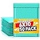 Metronic Bubble Mailers 6x10 Inch 50 Pack Usable Size 6x9 Teal Padded Envelopes Waterproof Bubble Envelopes Self Seal Adhesive for Jewelry Makeup Shirts Small Item