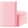 Famagic Bubble Mailers 4x8 Inch 50pc Light Pink Shipping Bags Chic Packaging Bags For Small Business Colored Padded Mailing Envelopes Opaque Matte Self Seal Bubble Poly Mailers Bulk 000