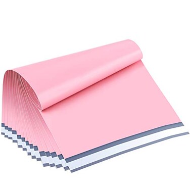 UCGOU Poly Mailers 10x13 Inch Light Pink 100 Pack Shipping Bags 4 Strong Mailing Envelopes Boutique Packaging Postal Self Seal Adhesive Waterproof and Tear Proof Small Business for Clothes Books