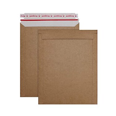 Xxcxpark 25 Pack Brown Kraft Rigid Mailers 625 x 825 inches Self Seal Photo Document Mailers Premium Cardboard Keep Flat Envelopes for Photos Pictures Papers Files CD