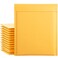 UCGOU Kraft Bubble Mailers 85x12 Inch 25 Pack Usable Size 85x11 Inch Yellow Padded Envelopes 2 Medium Mailing Packages Self Sealing Tear Resistant Boutique Bulk Shipping Bags for Makeup Supplies