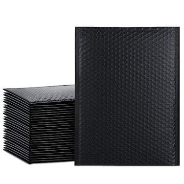 UCGOU Bubble Mailers 95x145 Inch Black 25 Pack Poly Padded Envelopes Large 4 Mailing Packages Opaque Packaging Postal Self Seal Adhesive Waterproof Boutique Shipping Bags for Clothes